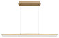 Preview: Globo Muriella LED Hängeleuchte 24W Warmweiß Messingfarben Matt, Metall 150cm 17017M