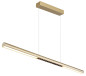 Preview: Globo Cody LED Hängeleuchte 24W Warmweiß Goldfarben Matt, Metall 150cm 17018G