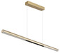 Preview: Globo Cody LED Hängeleuchte 24W Warmweiß Goldfarben Matt, Metall 150cm 17018G