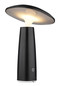 Preview: Globo Bowie LED Tischleuchte 1,20W Warmweiß Schwarz Matt Ø14cm 21022