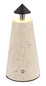 Preview: Globo Liva LED Tischleuchte 1,20W CCT Grau, Travertine Stein Ø4,2cm 21037G