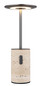 Preview: Globo Travertin LED Tischleuchte 3W Warmweiß Grau, Travertine Stein Memoryfunktion Ø12cm 21050