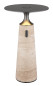 Preview: Globo Travertin LED Tischleuchte 3W Warmweiß Grau, Travertine Stein Memoryfunktion Ø20cm 21051