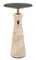 Preview: Globo Travertin LED Tischleuchte 3W Warmweiß Grau, Travertine Stein Memoryfunktion Ø20cm 21052
