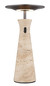 Preview: Globo Travertin LED Tischleuchte 3W Warmweiß Grau, Travertine Stein Memoryfunktion Ø20cm 21052