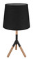 Preview: Globo Kikki E27 Tischleuchte 40W Schwarz Matt, Metall Ø25cm 21629T