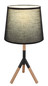 Preview: Globo Kikki E27 Tischleuchte 40W Schwarz Matt, Metall Ø25cm 21629T