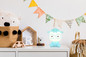 Preview: Globo Sheepy LED Tischleuchte 1W Warmweiß Blau Matt 22cm 21760B