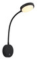 Preview: Globo Pegasi LED Wandleuchte 0,90W Warmweiß Schwarz Matt, Metall Ø8cm 24103WA