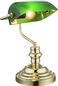 Preview: Globo 2491K Antique Tischleuchte E27 Bankerlampe Messing-Grün