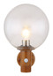 Preview: Globo Ossy E27 Außenleuchte 15W IP44 Holzoptik, Aluminium Druckguss Bewegungssensor Ø25cm 31860WS