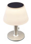 Preview: Globo Solarleuchte LED Solarleuchte 10-fach 0,2W Warmweiß IP44 Edelstahl Ø20cm 33548G