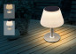 Preview: Globo Solarleuchte LED Solarleuchte 10-fach 0,2W Warmweiß IP44 Edelstahl Ø20cm 33548G