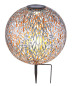 Preview: Globo Solarleuchte LED Solarleuchte 0,06W Warmweiß IP44 Silbergrau, Metall Ø27cm 33627