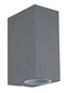 Preview: Globo Veronika GU10 Außenleuchte 2-fach 35W IP44 Anthrazit, Aluminium Druckguss 15cm 34164-2