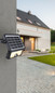 Preview: Globo Solarleuchte Kunststoff Schwarz, 1Xled LED Solarleuchte 5W Warmweiß IP65 Schwarz Bewegungssensor 3,4cm 36483