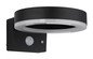 Preview: Globo Solarleuchte Kunststoff Schwarz Matt, 1Xled LED Solarleuchte 6W Neutralweiß IP44 Schwarz Matt Bewegungssensor Ø16cm 36507K