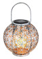 Preview: Globo Solarleuchte LED Solarleuchte 0,06W Warmweiß IP44 Silberfarben, Metall Ø20cm 36741