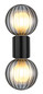 Preview: Globo Ander G9 Wandleuchte 2-fach 10W IP44 Schwarz Matt, Aluminium Druckguss Ø10cm 41928-2