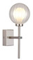 Preview: Globo Ander G9 Wandleuchte 10W IP44 Nickel Matt, Metall Ø10cm 41928WN