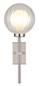 Preview: Globo Ander G9 Wandleuchte 10W IP44 Nickel Matt, Metall Ø10cm 41928WN