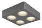 Preview: Globo Hangarau LED LED Strahler 20W Warmweiß Grau Dunkel, Aluminium 5,5cm 43100-4