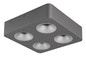 Preview: Globo Hangarau LED LED Strahler 20W Warmweiß Grau Dunkel, Aluminium 5,5cm 43100-4