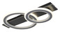 Preview: Globo Jayden LED Deckenleuchte 21W CCT Schwarz Matt, Metall Fernbedienung Memoryfunktion 8cm 48034-21RGB
