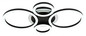 Preview: Globo Loretta LED Deckenleuchte 40W CCT Schwarz Matt, Metall Memoryfunktion 6,1cm 48039-40