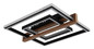 Preview: Globo Deloris LED Deckenleuchte 40W CCT Schwarz Matt, Metall Fernbedienung Nachtlicht Memoryfunktion 11,5cm 48137