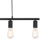 Preview: Globo Martha E27 Hängeleuchte 4-fach 60W Schwarz, Metall 120cm 54008-4H