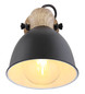 Preview: Globo Wiho E27 Strahler 40W Schwarz, Metall Ø15cm 54018-1S