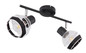 Preview: Globo Griddy E27 Strahler 2-fach 40W Schwarz Matt, Metall Ø12,2cm 54022-2