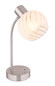 Preview: Globo Willy E27 Tischleuchte 40W Nickel Matt, Metall Ø13cm 54025-1T