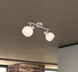 Preview: Globo Willy E27 Strahler 2-fach 40W Nickel Matt, Metall Ø13cm 54025-2