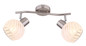 Preview: Globo Willy E27 Strahler 2-fach 40W Nickel Matt, Metall Ø13cm 54025-2