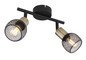 Preview: Globo Fiastra E14 Strahler 2-fach 40W Schwarz Matt, Metall 14cm 54028-2
