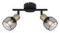 Preview: Globo Fiastra E14 Strahler 2-fach 40W Schwarz Matt, Metall 14cm 54028-2