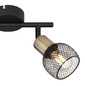 Preview: Globo Fiastra E14 Strahler 2-fach 40W Schwarz Matt, Metall 14cm 54028-2