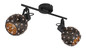 Preview: Globo Jodie E27 Strahler 2-fach 40W Schwarz Matt, Metall Ø12cm 54029-2