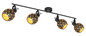 Preview: Globo Jodie E27 Strahler 4-fach 40W Schwarz Matt, Metall Ø12cm 54029-4