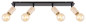 Preview: Globo Joseba E27 Strahler 4-fach 60W Schwarz Matt, Metall 18cm 54032-4