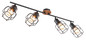 Preview: Globo Willa E27 Strahler 4-fach 40W Schwarz, Metall Ø11cm 54037-4