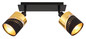 Preview: Globo Or E14 Strahler 2-fach 25W Schwarz Matt, Metall Ø9cm 54046-2