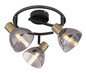 Preview: Globo Jay E14 Strahler 3-fach 25W Schwarz, Metall Ø11cm 54305-3