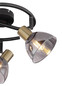 Preview: Globo Jay E14 Strahler 3-fach 25W Schwarz, Metall Ø11cm 54305-3