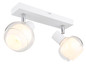Preview: Globo Tokki E14 Strahler 2-fach 40W Weiß Matt, Metall Ø10,5cm 54309-2W