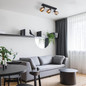 Preview: Globo Tokki E14 Strahler 3-fach 40W Schwarz Matt, Metall Ø10,5cm 54309-3B