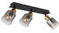 Preview: Globo Hollsy E14 Strahler 3-fach 25W Schwarz Matt, Metall Ø8cm 54310-3