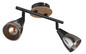 Preview: Globo Mubby E14 Strahler 2-fach 25W Schwarz Matt, Metall Ø7,2cm 54311-2